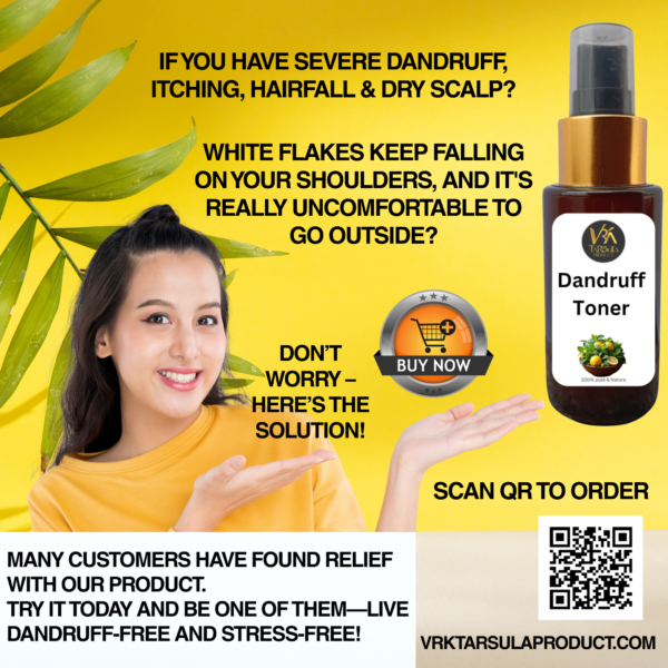 Anti-Dandruff Herbal Hair Toner | Enriched with Peppermint, Nettle, Lemon, Neem & More - Image 3